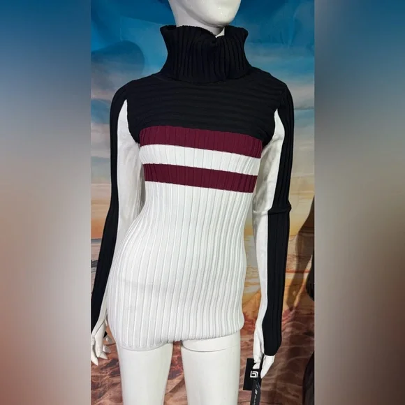 Blanc Noir Ribbed Sweater - Picture 2 of 8